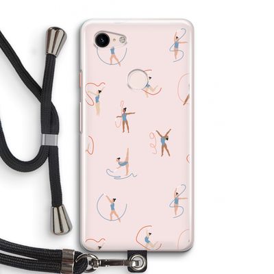 Dancing #3: Pixel 3 Transparant Hoesje met koord