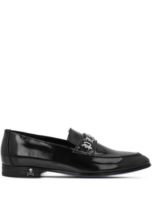 Philipp Plein mocassins Gothic à plaque logo - Noir