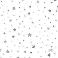 Duni 3-laags tissue servet silver stardust 24x24cm wit 20 stuks