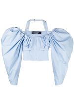 Jacquemus blouse à manches bouffantes - Bleu - thumbnail