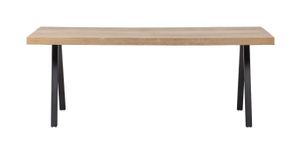 WOOOD Eettafel 'Tablo' Mangohout, met 2-standen poot, 180 x 90cm
