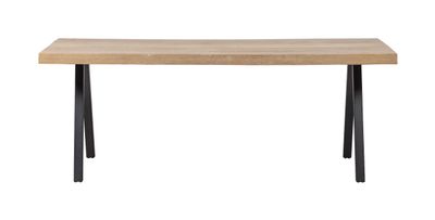 WOOOD Eettafel 'Tablo' Mangohout, met 2-standen poot, 180 x 90cm