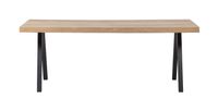 WOOOD Eettafel 'Tablo' Mangohout, met 2-standen poot, 180 x 90cm