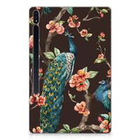 Samsung Galaxy Tab S7 Plus | S8 Plus Back Case Pauw met Bloemen