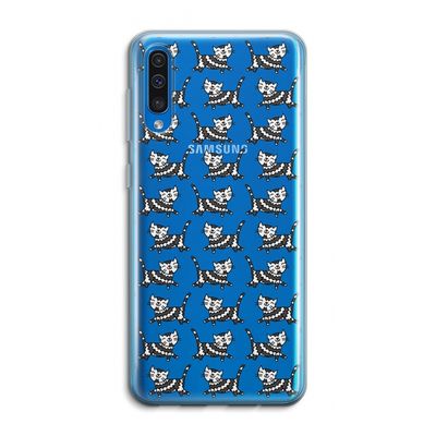 Zwarte poes: Samsung Galaxy A50 Transparant Hoesje