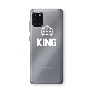 King zwart: Samsung Galaxy A31 Transparant Hoesje