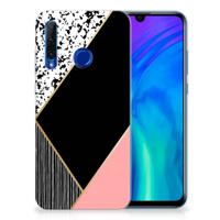 Honor 20 Lite | TPU Hoesje | Zwart Roze Vormen