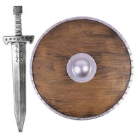 Ridder/krijger verkleed set wapens zwaard 48 cm/Schild 45 cm voor volwassenen/kids