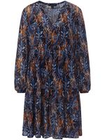 Jurk tuniekhals en lange mouwen Van comma, blauw - thumbnail
