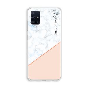 Marmer in stijl: Galaxy A51 4G Transparant Hoesje