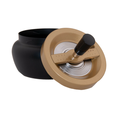 Angelo Angelo Draaiende Asbak Zwart/Brons- ⌀13cm