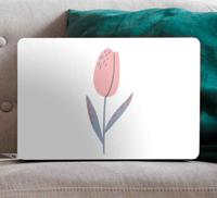 Stickers voor laptop Eenvoudige roze tulp - thumbnail