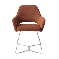 Jesper Home Yanai eetkamerstoel Tuscan Terra beehive steel