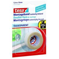 Tesa montagetape transparant 1,5 m