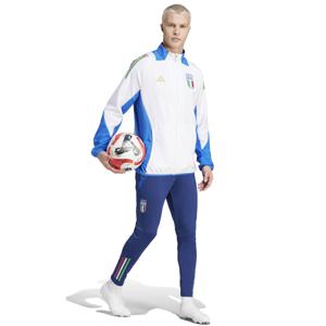 adidas Italië Presentatie Trainingspak 2024-2026 Wit Donkerblauw Blauw Goud