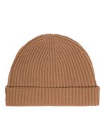 N.Peal bonnet en cachemire à design nervuré - Marron - thumbnail