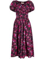 Ulla Johnson robe Cecile à fleurs - Noir