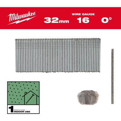 Milwaukee Afwerkspijker Gegalvaniseerd | 16G | 25mm | SC1 | 5000 stuks - 4932498312