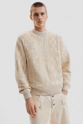 Vintage gebreide trui - WHITE - S