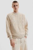 Vintage gebreide trui - WHITE - M