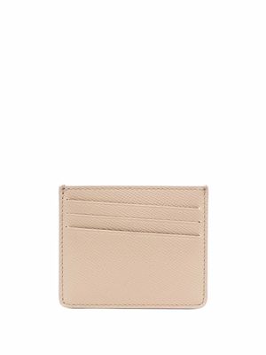 Maison Margiela porte-carte en cuir à détails de coutures - Tons neutres
