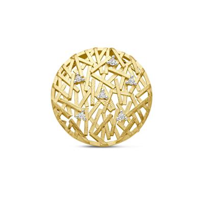 14k Geelgouden Hanger met Diamant - Tijdloze Luxe en Stralende Eleganties
