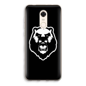 Angry Bear (black): Xiaomi Redmi 5 Transparant Hoesje