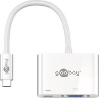 Goobay 62107 laptop dock & poortreplicator Bedraad USB 3.2 Gen 1 (3.1 Gen 1) Type-C Wit