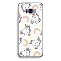 Rainbow Unicorn: Samsung Galaxy S8 Plus Transparant Hoesje