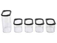 SILVERCREST Vershoudbakjes 5-delig (Set 2 maten/zwart)