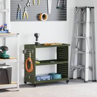 Gereedschapswagen Olijfgroen 75 x 35 x 73 cm Koudgewalst staal