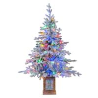 120 cm Kunstmatige Kerstboom in pot met 100 Meerkleurige & Warmwitte Dimbare Lichtjes & Sneeuw 120 cm Kunstmatige Kerstboom in pot met 100 Meerkleurige & Warmwitte Dimbare Lichtjes & Sneeuw