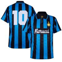 F.C. Internazionale Retro Voetbalshirt 1993-1994 + Nummer 10 (Bergkamp
