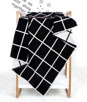 Gebreide Plaid baby deken (zwart)