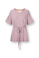 Pip Studio Tonya Top Korte Mouw Little Sumo Stripe Lila XS