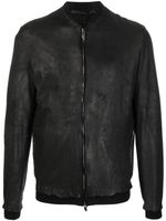 Salvatore Santoro veste en cuir à fermeture zippée - Noir
