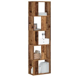 Boekenkast 5-laags 45x23,5x162,5 cm bewerkt hout oud hout