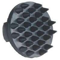 Gummi noppenborstel zwart