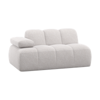 Woood Mojo 1,5-zits bank arm links ribstof Crème