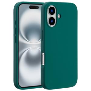 Accezz Liquid Silicone Backcover met MagSafe voor Apple iPhone 16 Telefoonhoesje Groen