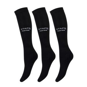 STAPP Horse Paardrijsokken Ultra Fine 3-pack Zwart-40/46