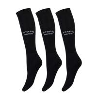 STAPP Horse Paardrijsokken Ultra Fine 3-pack Zwart-35/42