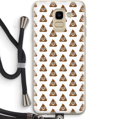 Poop emoji: Samsung Galaxy J6 (2018) Transparant Hoesje met koord