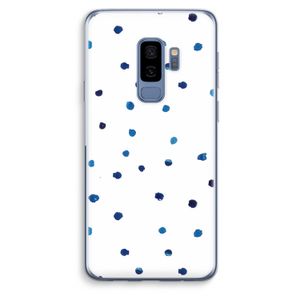 Blauwe stippen: Samsung Galaxy S9 Plus Transparant Hoesje