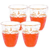 Halloween shotglaasjes - 4x - doodskop/skull/skelet - 5 x 6 cm - kunststof