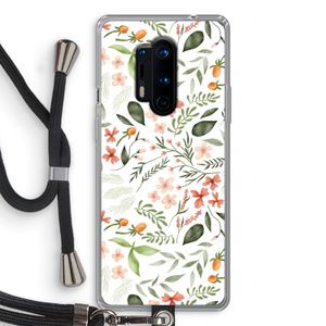 Sweet little flowers: OnePlus 8 Pro Transparant Hoesje met koord