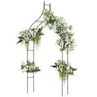 287cm Hoge Gotische Stijl Metalen Decoratieve Tuinboog Buitenterras Pergola voor Klimplanten en Rozendecoratie voor Feest