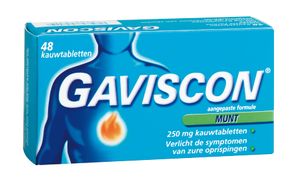 Gaviscon 250 Pepermunt Kauwtabletten