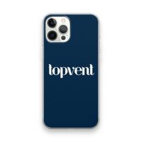 Topvent Navy: iPhone 12 Pro Max Transparant Hoesje