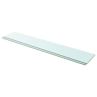 Schappen 2 st 110x20 cm glas transparant